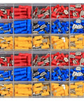 Top Notch 236 Pc Insulated Wire Electrical Connectors Assortment Kit With Butt Spade Ring Terminals And Fast Disconnect Crimp Tools For Pro DIY Wiring Jobs, color-coded organizer