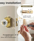 Installing Vintage Crystal Glass Door Knobs Interior Privacy For Bedroom And Bathroom Antique Brass Locksets With Push Pin