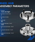 Wheel hub assembly parameters for Straight Up Heavy Duty Front Wheel Hub And Bearing Assembly Kit For Honda Civic 2012 To 2015.