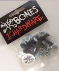1 Inch Skateboard Truck Mounting Hardware Set Black Eight High Quality Bolts With White Heads For Foot Placement