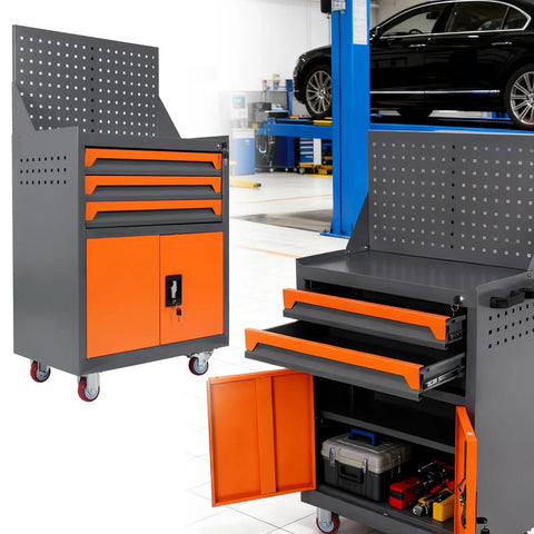 Rolling Tool Cart With Drawers Tool Box Organizer For Auto Repair And Workshop Use Built From Thick Steel With Rust Resistant Finish