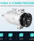 Slick AC Compressor Fits Chevy Malibu Cobalt HHR Cavalier 2.0l 2.2l 2.4l with black pulley and silver housing.