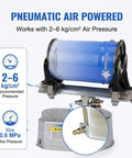 Air Driven Paint Can Mixer For 1 To 5 L Round And Square Buckets, Pneumatic Shaker With 30 Degree Oscillation And Adjustable Clamp System For Mixing Ink Adhesive And Coatings; blue metal unit