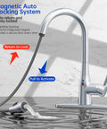Touchless Kitchen Faucet With Pull Down Sprayer, Motion Sensor Hands Free, 270 Degree Swivel, Magnetic Dock, Chrome Finish