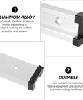 Heavy Duty Pro Grade Aluminum T Track Guide For Linear Motion 40 By 3 Cm T Slot Rail Silver For DIY Fitness Equipment And Automation Projects High Load Capacity Smooth Sliding Easy Mounting, silver aluminum rail with end caps