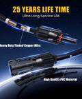 Y Branch Solar Panel Connector Kit 1 To 4 Parallel PV Adapter Cable with tinned copper wire and PVC material