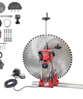 Professional 220V Single Phase Automatic Concrete Wall Cutter Featuring 11.8KW Diamond Track Saw And 47.2 Inch Blade for masonry cutting.