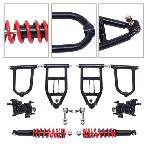 12 Inch Front Suspension Swing Arm Kit For Go Karts And ATVs DIY Ready Metal Swingarm Assembly Upper Lower Set 340mm