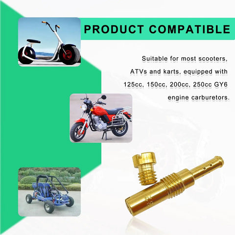 Carburetor Jet Kit 20 Piece Brass Main And Slow Pilot Jet Set For Scooters ATVs Karts And GY6 Engines 125cc 150cc 200cc 250cc