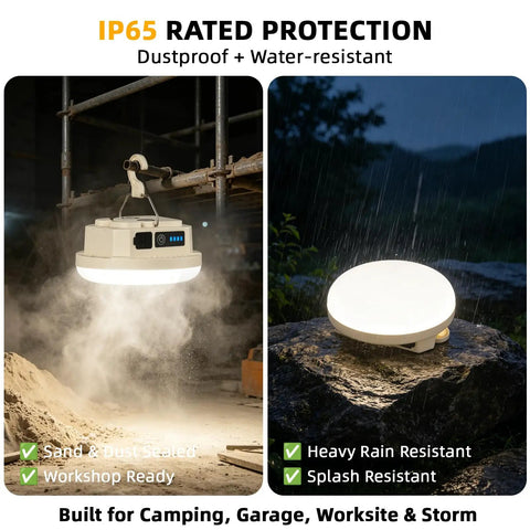 Beefy 3000LM Rechargeable Camping Light With Magnetic Hanging Hook, 4000mAh Battery, dustproof and waterproof outdoor use