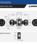 Dimensions of Transitional Keyed Entry Door Knob In Tuscan Bronze Exterior Lock Set Easy Install For Standard Doors