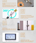 Diagram highlighting features and benefits of Portable Spark Erosion Tap Remover 3000W 110V EDM Machine For M2 To M48 Broken Taps Drills And Screws The Workhorse Metal Disintegrator With Noncontact Spark Erosion Technology For Quick Safe Tap Extraction.