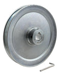 Heavy Duty Single Groove V Belt Pulley 7 Inch Outer Diameter 7/8 Inch Bore Carbon Steel Motor Pulley For A B 5L 4L Belts