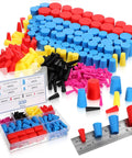Colorful 350 Piece Silicone Rubber Hole Stopper Kit With Eight Sizes From One Sixteenth To Five Eighths Inch Tapered Plugs