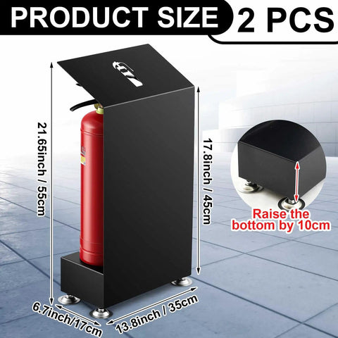 2 Pack Heavy Duty Fire Extinguisher Stand With Raised Base For Garage, Office, And Warehouse, adjustable leveling feet detail