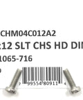 M4 X 12 Metric Stainless Steel Slotted Cheese Head Machine Screws Din 84 A2 70 Grade with package label