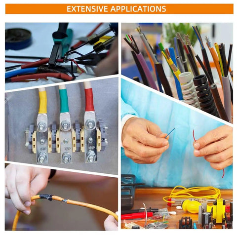 Heat Shrink Tubing Kit With Adhesive Lined Marine Grade Tubes, 2 To 1 Shrink Ratio, used in electrical wiring applications