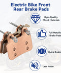 180mm Dope Brake Disc Rotor Kit For Q20 Pro H26 Electric Bikes With Rotor And Pad Set And Mounting Hardware, copper brake pads
