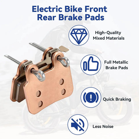180mm Dope Brake Disc Rotor Kit For Q20 Pro H26 Electric Bikes With Rotor And Pad Set And Mounting Hardware, copper brake pads