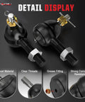 Club Car DS Tie Rod Ends Kit with grease fitting, robust material, clear threads, strong corrosion resistance