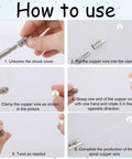 Step-by-step instructions for using the Go To Dual Ended Pin Vise Kit Featuring Two Mini Hand Drills Four Copper Chucks.