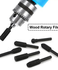 Roll Up Your Sleeves And Get Work Done Fast With This Rock Solid 10 Piece Rotary Rasp File Set Featuring A Standard Quarter Inch Hex Shank Engineered To Crunch Through Hardwood Or Softwood Like Butter showing rotary files with textured tips.