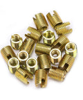 Premium 20-Pack Carbon Steel Thread Inserts For Rails And Home Gear! M4 self tapping fasteners with yellow zinc coating.