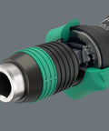 Close-up of Bitholding Ratcheting Screwdriver With Rapidaptor Quick Release Chuck 1/4 Inch Drive mechanism