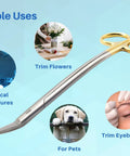 Dean Scissors 7 Inch Double Curved Gold Plated Surgical Dental ENT Pro Grade With Tungsten Carbide Inserts in various uses