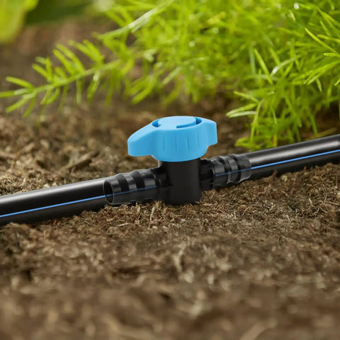 10 Pack Half Inch Drip Irrigation Shut Off Valves Inline 16mm Barbed Fittings For Half Inch Tubing No Leak Water Control