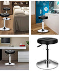 Round Office Stool Chair With 360 Degree Swivel And Pneumatic Height Adjustment From 15.7 To 21.3 Inches in various environments