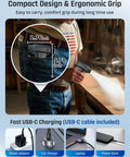 Beast Power 300000 RPM Electric Air Duster with USB-C charging and ergonomic grip, showing compact size in hand use