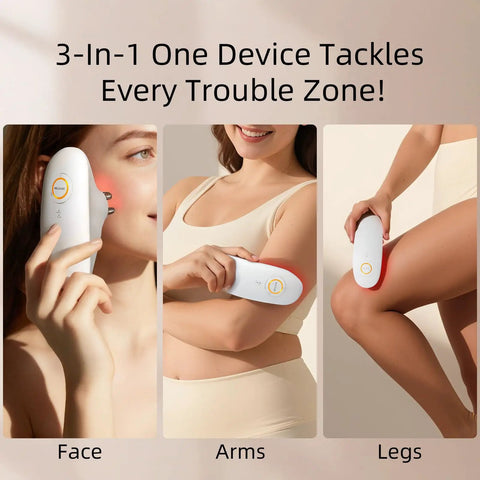 Three In One Body Sculpting Machine With Vacuum Massage And Red Light Therapy To Tackle Cellulite, Home Use For Women