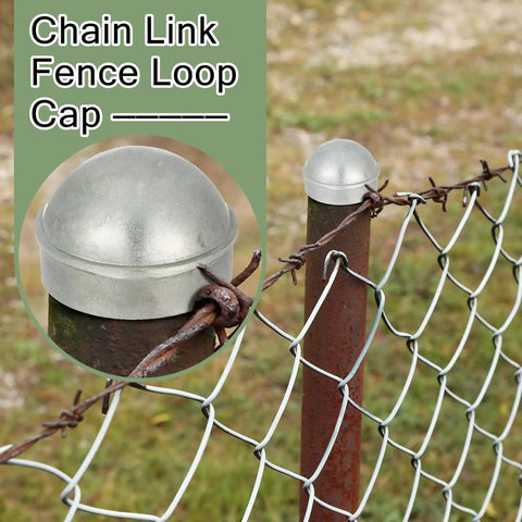 20 Pcs Round Dome Fence Post Caps For Chain Link Fences Aluminum External Post Caps Two And Three Eighths Inch Outside Diameter Built To Last Outdoor Weatherproof Corrosion Resistant Silver installed on fence post