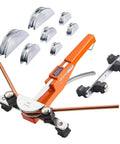VEVOR Ratcheting Tubing Bender Kit For Copper And Aluminum 1/4 To 7/8 Inch with seven precision die sets and hand tool.