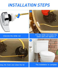 Side Mount Toilet Flush Lever Handle Replacement for Most Toilet Tanks Universal Zinc Alloy Lever installation steps