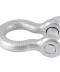 1 1/8 Inch D Ring Shackle 9 Point 5 Ton Rated Heavy Duty Screw Pin Anchor Rigging Hardware Built Like A Tank With Badass Industrial Grade Alloy Steel And No B S Toughness, close-up view.