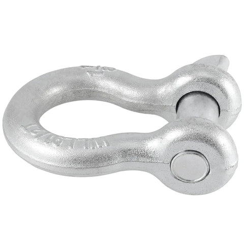 1 1/8 Inch D Ring Shackle 9 Point 5 Ton Rated Heavy Duty Screw Pin Anchor Rigging Hardware Built Like A Tank With Badass Industrial Grade Alloy Steel And No B S Toughness, close-up view.