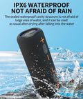 Two In One Portable Splittable Bluetooth Speaker Waterproof Bluetooth 5.3, 20W Loud Stereo Sound shown in water splash