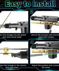 Universal 12V Door Lock Actuator Kit For Cars And Trucks Easy Install Steps Diagram