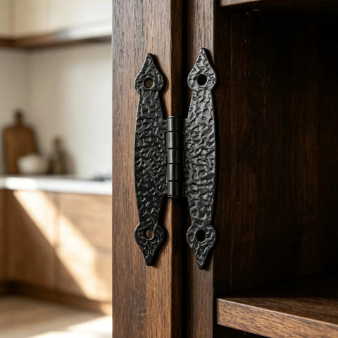 Antique Iron H Shaped Cabinet Hinges 3.5 Inch Black Decorative Hardware For Kitchen Cupboards Doors Wardrobes And Furniture Restoration Projects 4 Pack Durable Cast Iron Construction Easy To Install