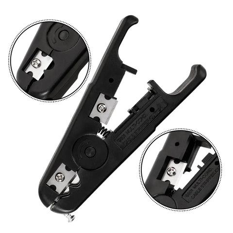 Heavy Duty Wire Cutters And Electrical Wire Stripper Pliers Featuring A Comfortable Grip For No Sweat Cable Stripping fast cutting close-up of dual purpose head