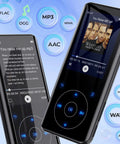 64GB Bluetooth 5.3 MP3 Player With Built In Speaker And 2.4 Inch Screen displaying song lyrics and album art