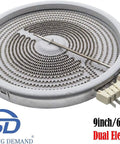 Electric Range Dual Radiant Surface Element Replacement For Specific Model Fit Not Universal 240V 2500W And 1200W, Easy DIY Kitchen Fix