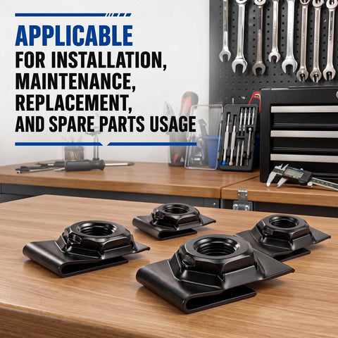 Top Shelf J Type Cage Nuts 5 16 Inch Thread Bulk Pack Supplies showing heavy duty fasteners for server rack panel mounting.