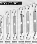 Beefy Stainless Steel Turnbuckle Tensioner Set For Cable Tent Sun Shade And Garden Decor Heavy Duty Hook And Hook Turnbuckles