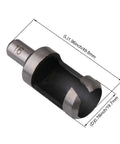 Rock Solid Wood Plug Hole Cutter Drill Bit Set For No Sweat Gap Repairs Built Heavy Duty with 1.96 inch steel cutter head.