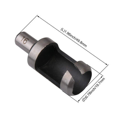 Rock Solid Wood Plug Hole Cutter Drill Bit Set For No Sweat Gap Repairs Built Heavy Duty with 1.96 inch steel cutter head.