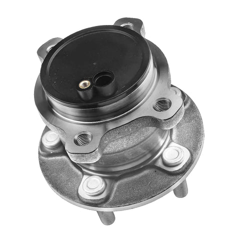 Rear Wheel Bearing And Hub Assembly Pair For Ford Transit Connect 2014 2015 2016 2017 2018, 5 Lug, 4 Bolt Rectangular Flange, top view