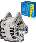 New 110 Amp Direct Fit Alternator Replacement For Nissan Altima 2007-2013 2.5L shown with packaging